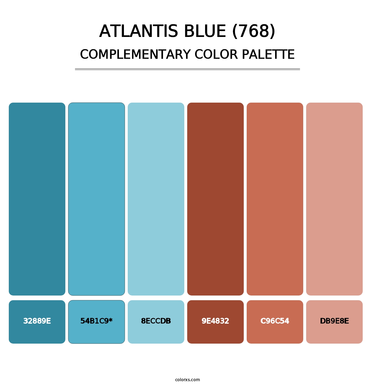 Atlantis Blue (768) - Complementary Color Palette