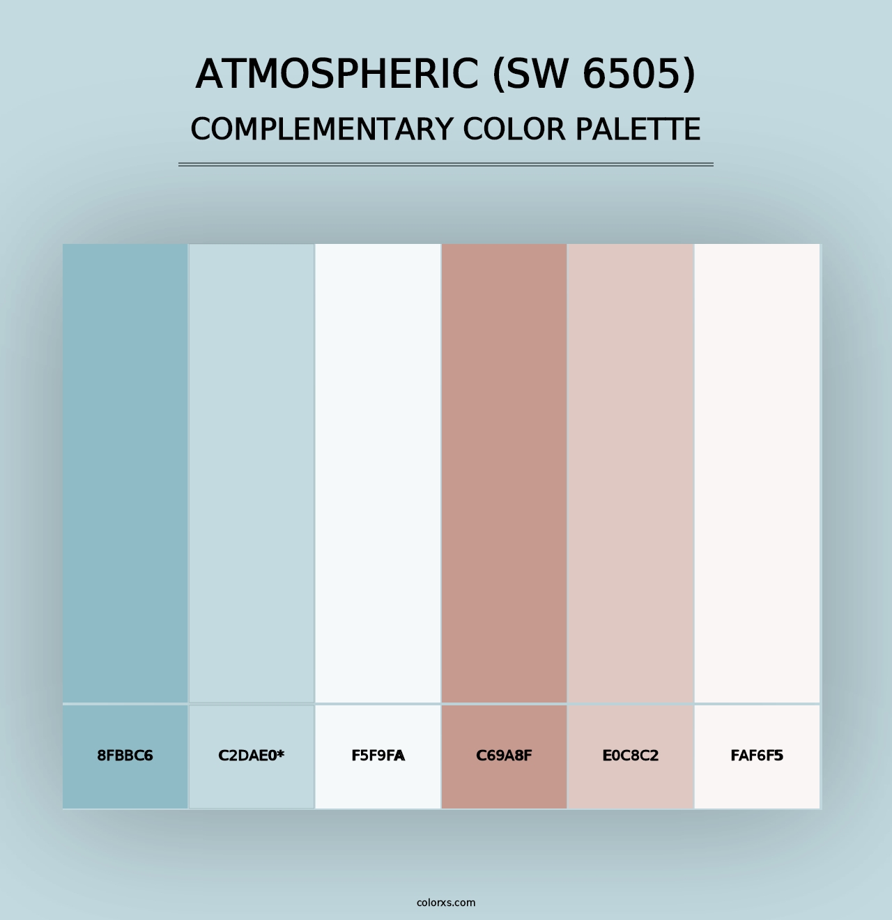 Atmospheric (SW 6505) - Complementary Color Palette