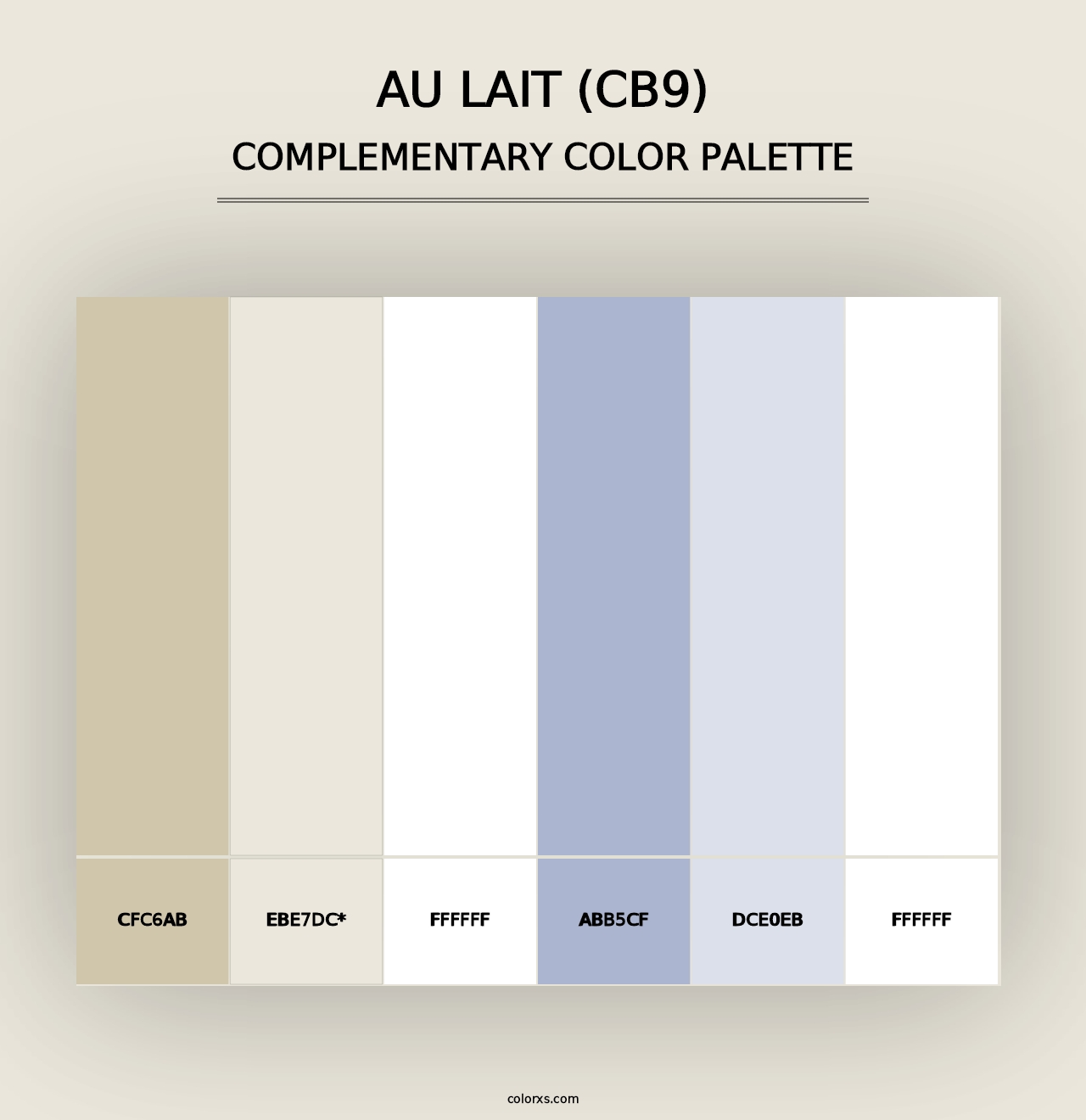 Au Lait (CB9) - Complementary Color Palette