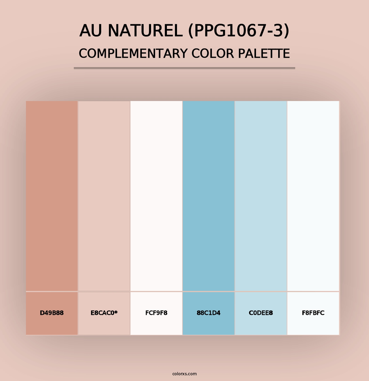 Au Naturel (PPG1067-3) - Complementary Color Palette