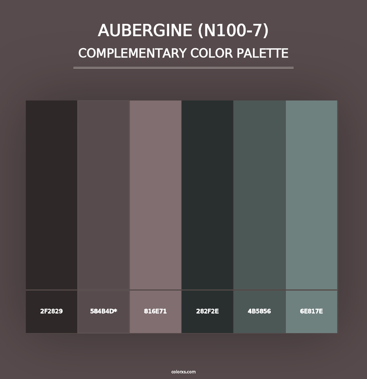 Aubergine (N100-7) - Complementary Color Palette