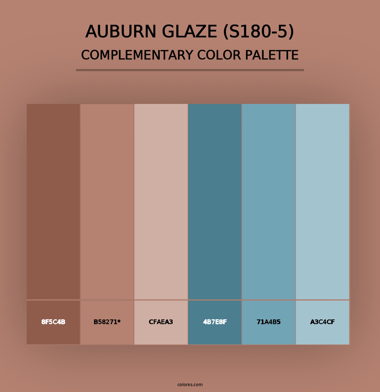 Auburn Glaze (S180-5) - Complementary Color Palette