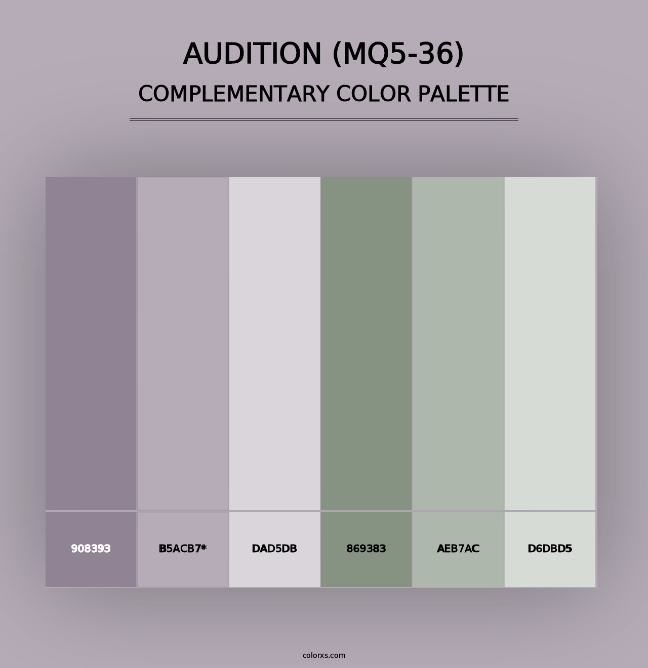 Audition (MQ5-36) - Complementary Color Palette