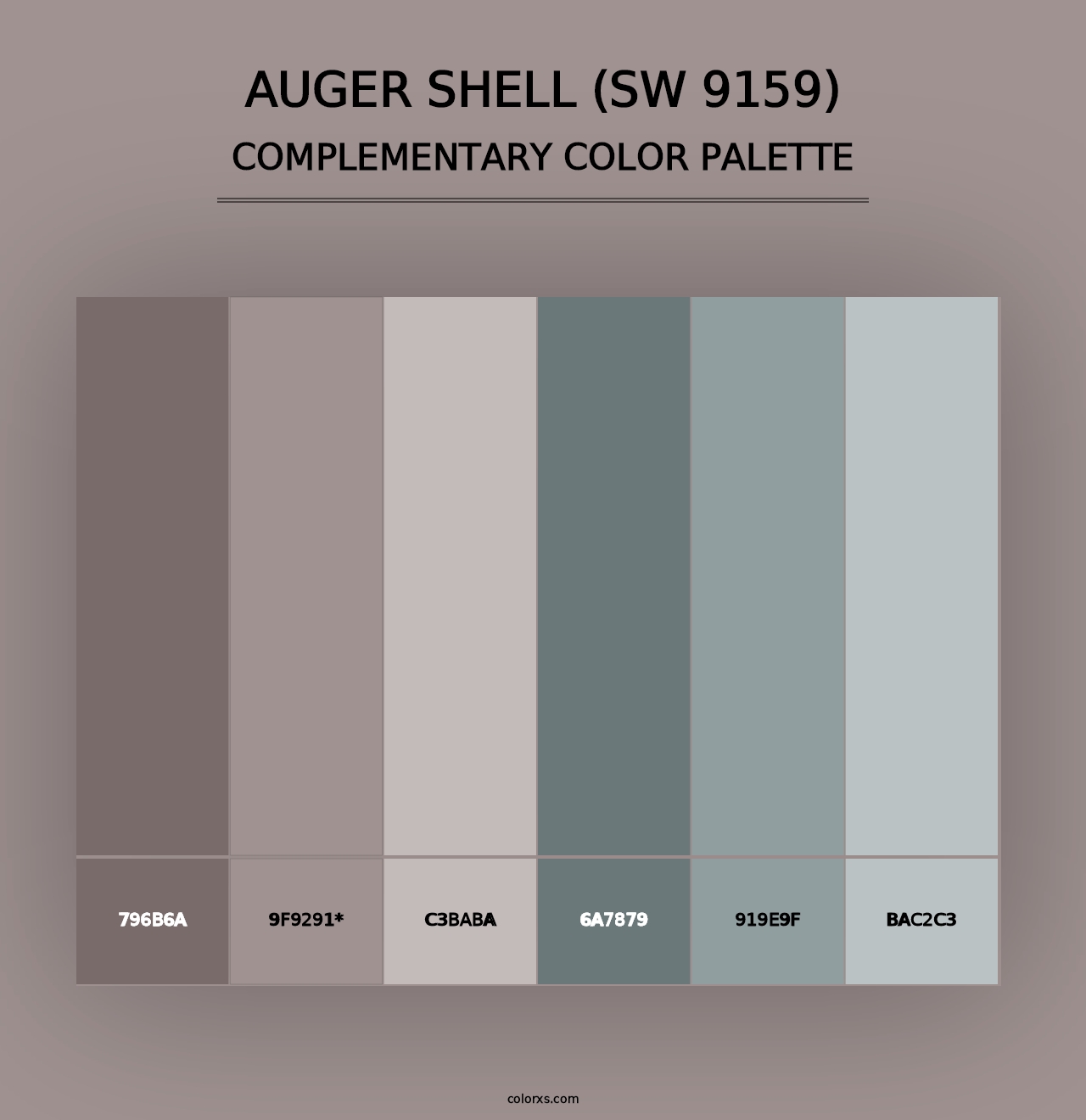 Auger Shell (SW 9159) - Complementary Color Palette