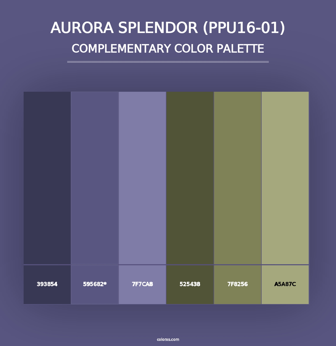 Aurora Splendor (PPU16-01) - Complementary Color Palette