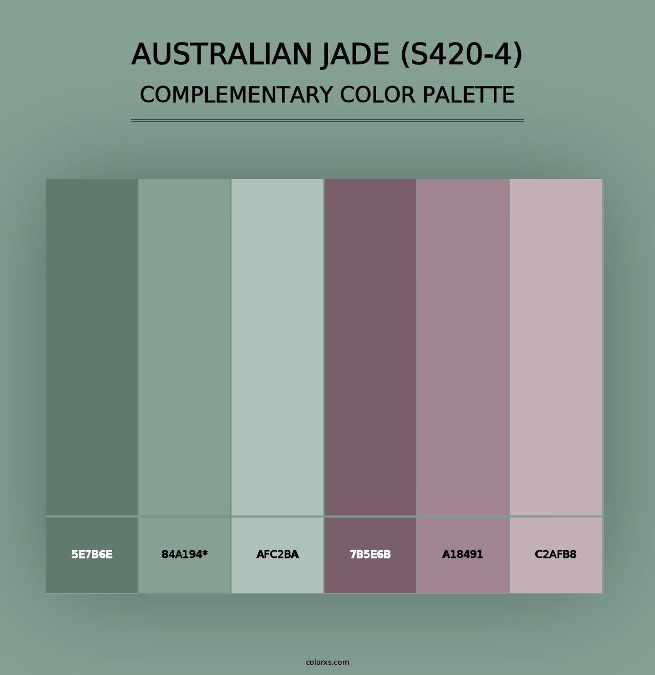 Australian Jade (S420-4) - Complementary Color Palette