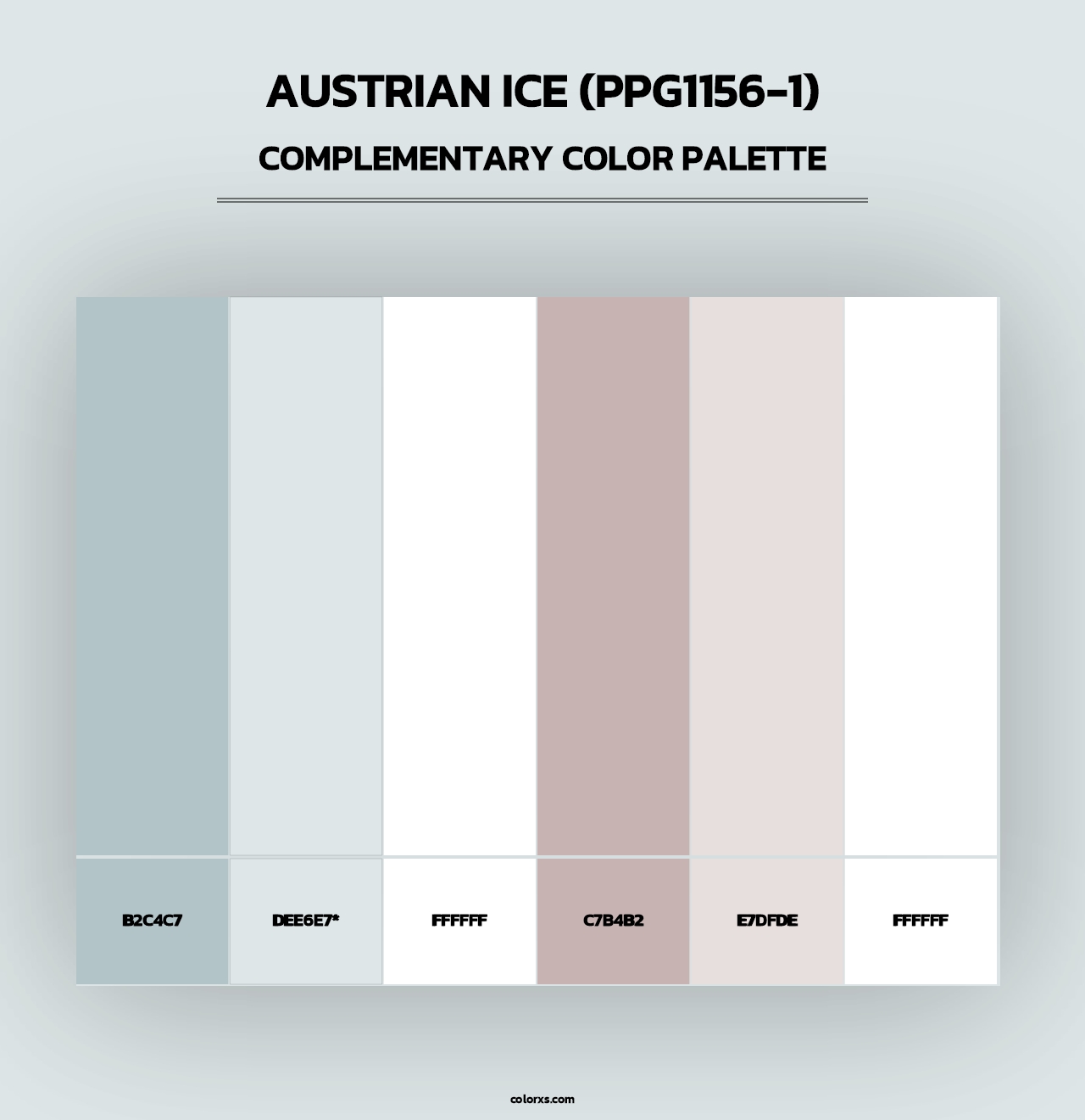 Austrian Ice (PPG1156-1) - Complementary Color Palette