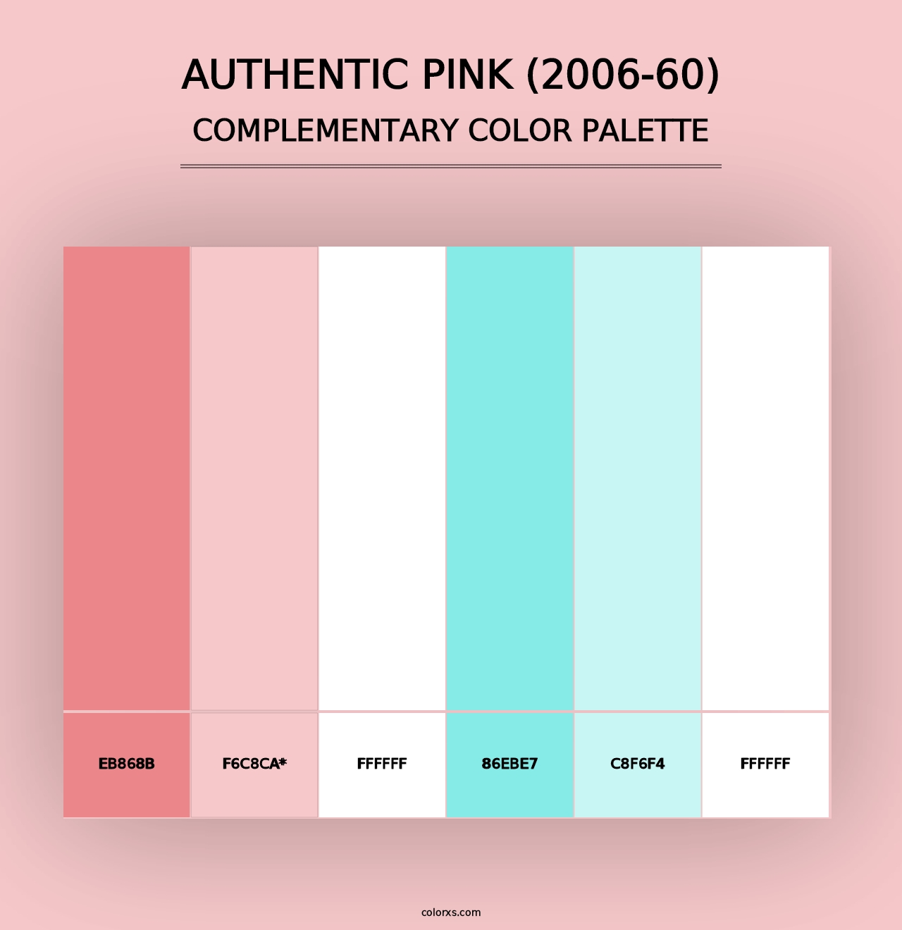 Authentic Pink (2006-60) - Complementary Color Palette