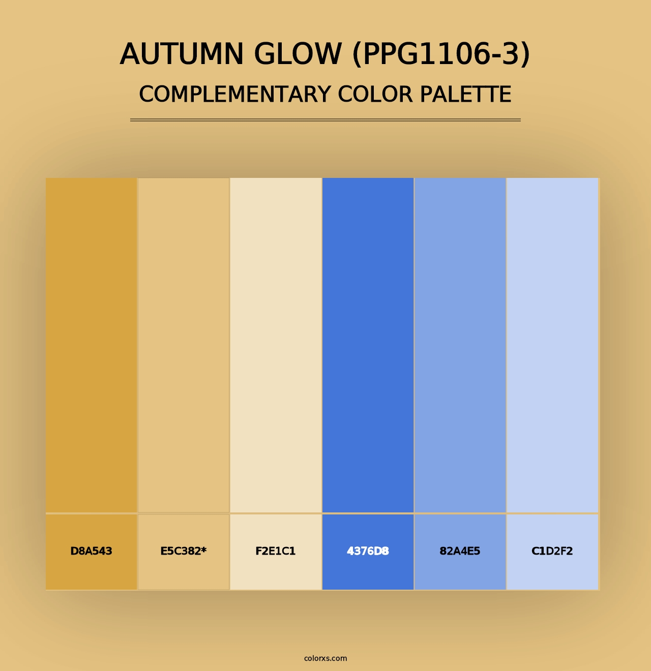 Autumn Glow (PPG1106-3) - Complementary Color Palette