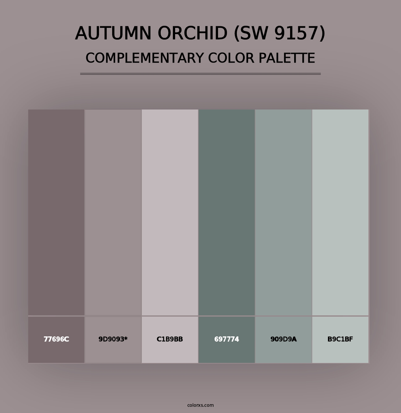 Autumn Orchid (SW 9157) - Complementary Color Palette