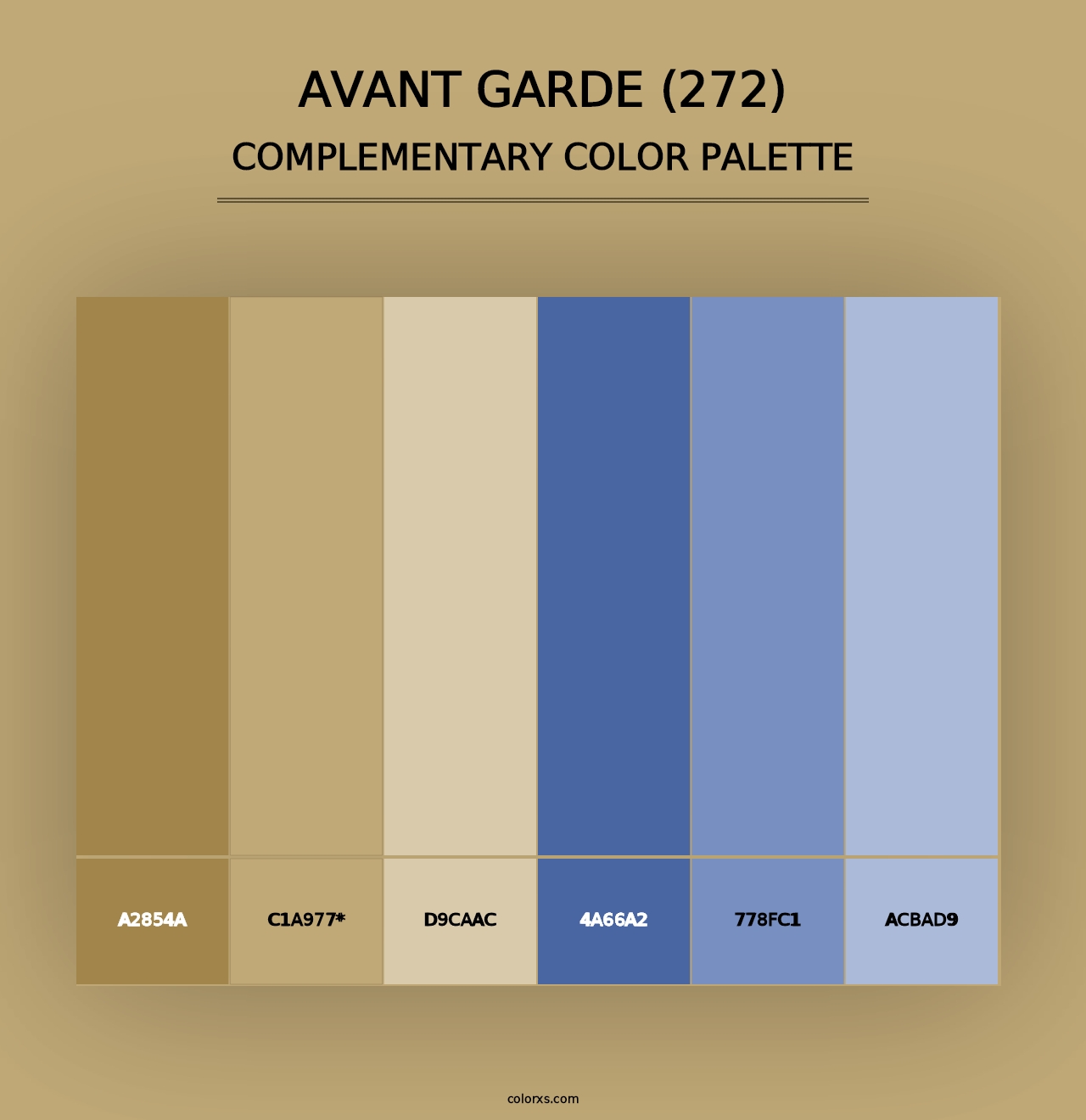 Avant Garde (272) - Complementary Color Palette