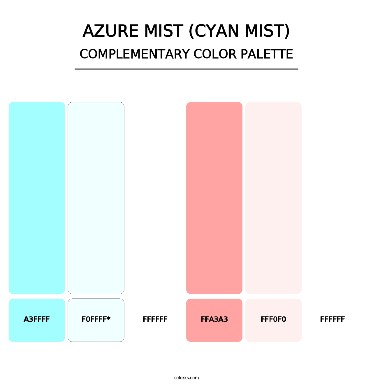 Azure Mist (Cyan Mist) - Complementary Color Palette