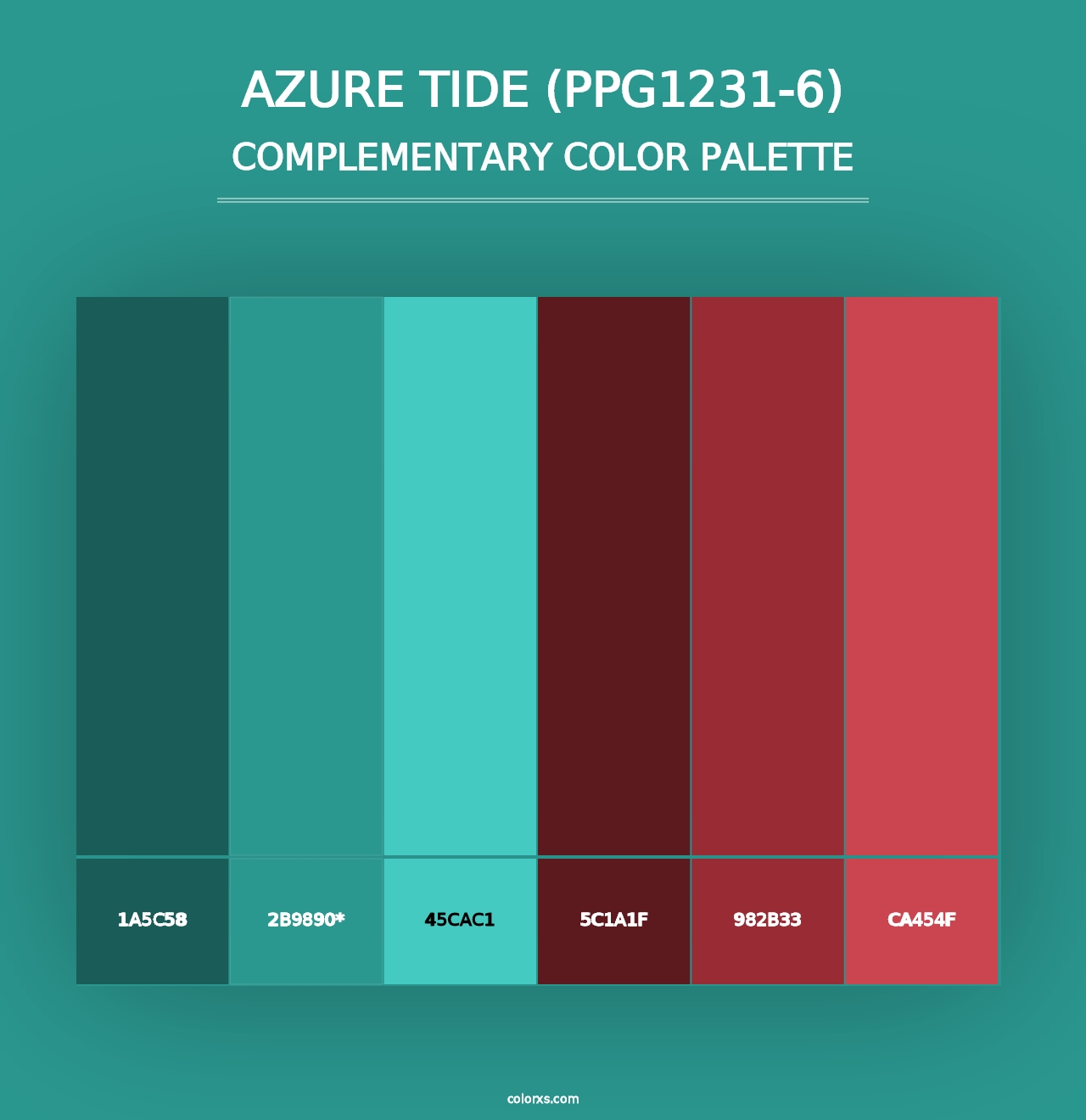 Azure Tide (PPG1231-6) - Complementary Color Palette