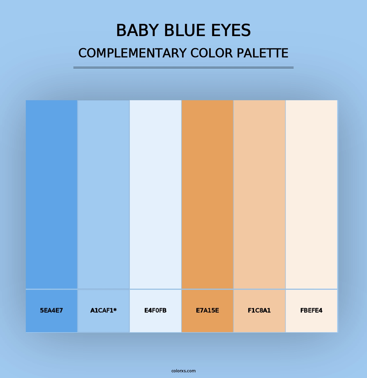 Baby Blue Eyes - Complementary Color Palette