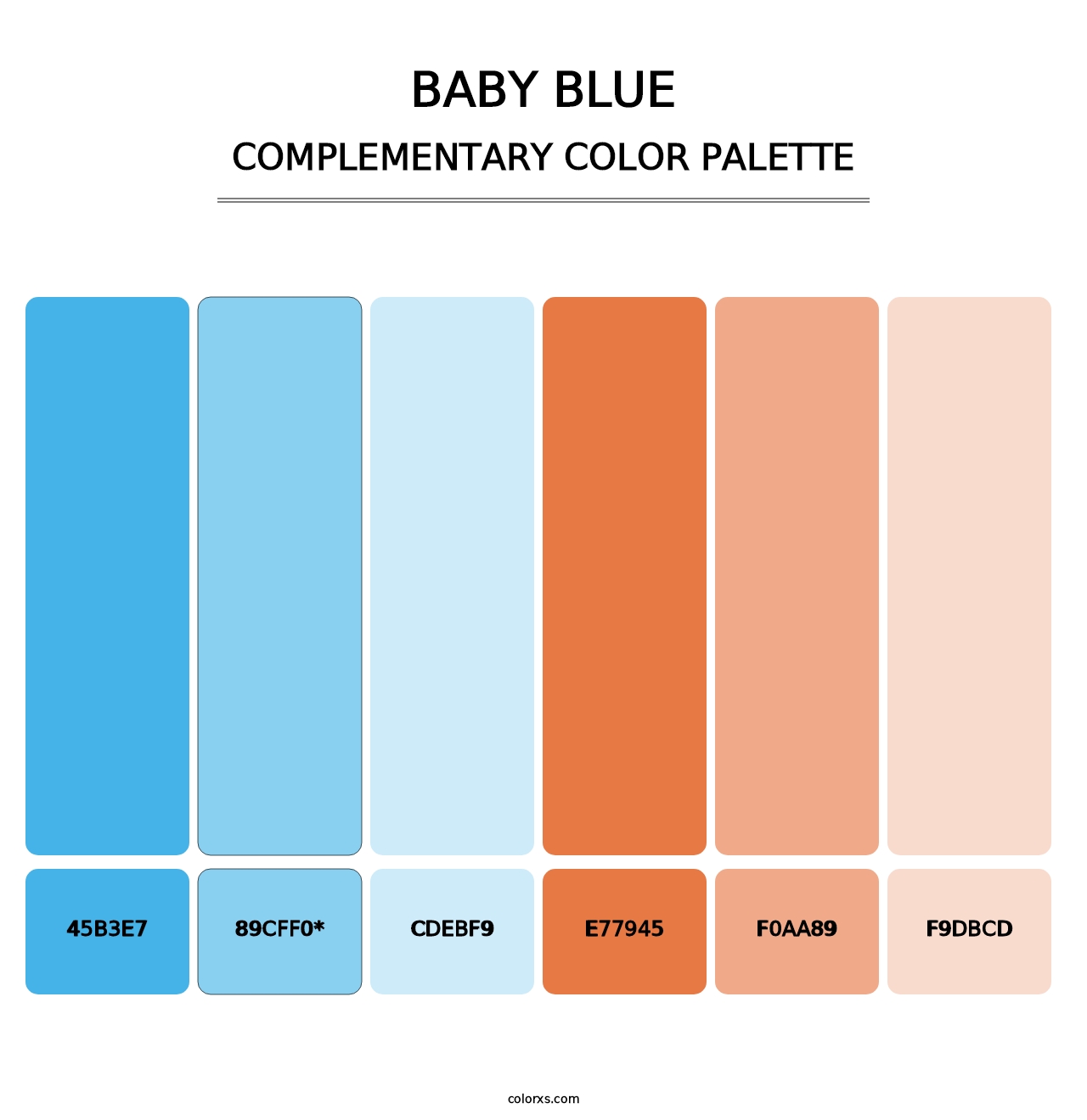 Baby Blue - Complementary Color Palette