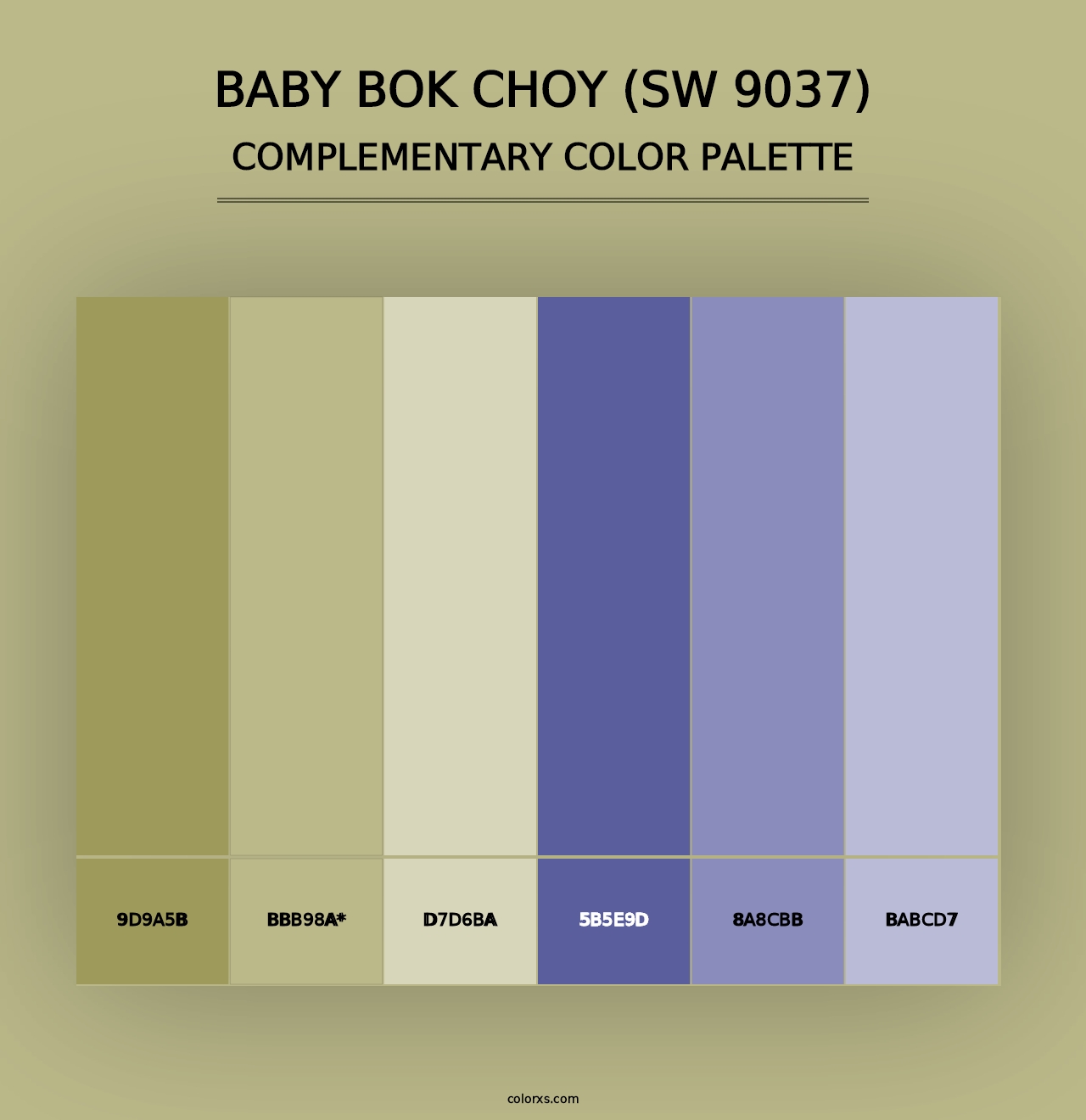 Baby Bok Choy (SW 9037) - Complementary Color Palette