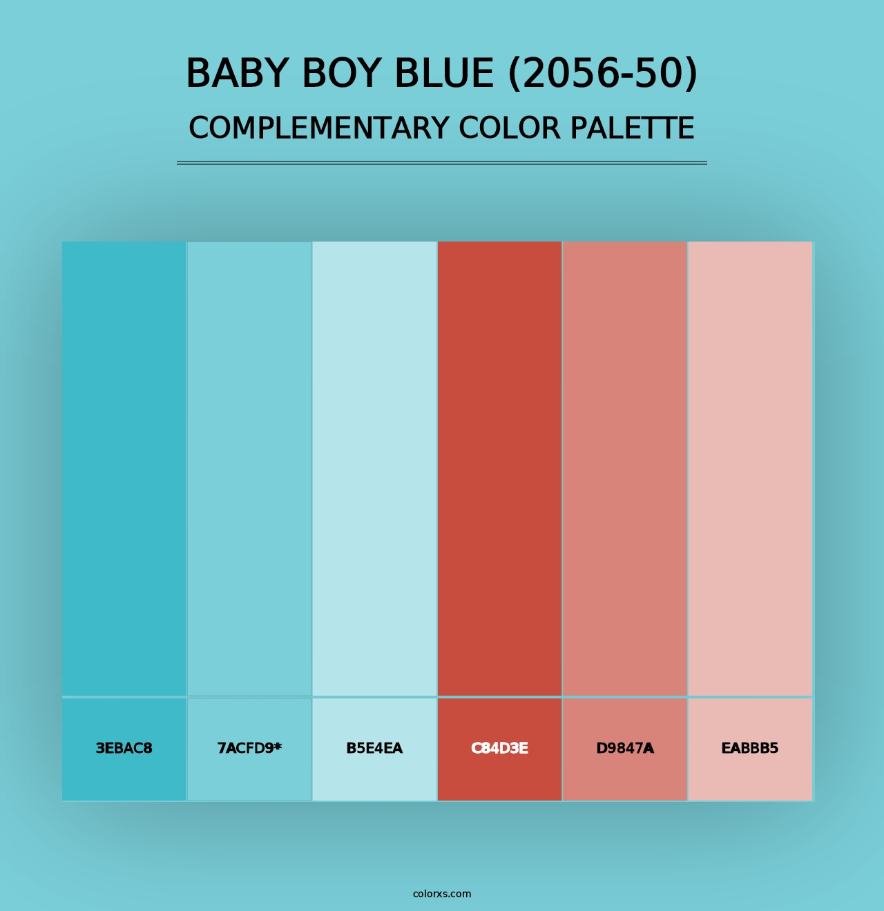 Baby Boy Blue (2056-50) - Complementary Color Palette