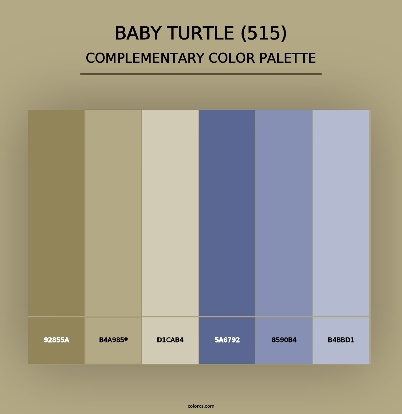 Baby Turtle (515) - Complementary Color Palette