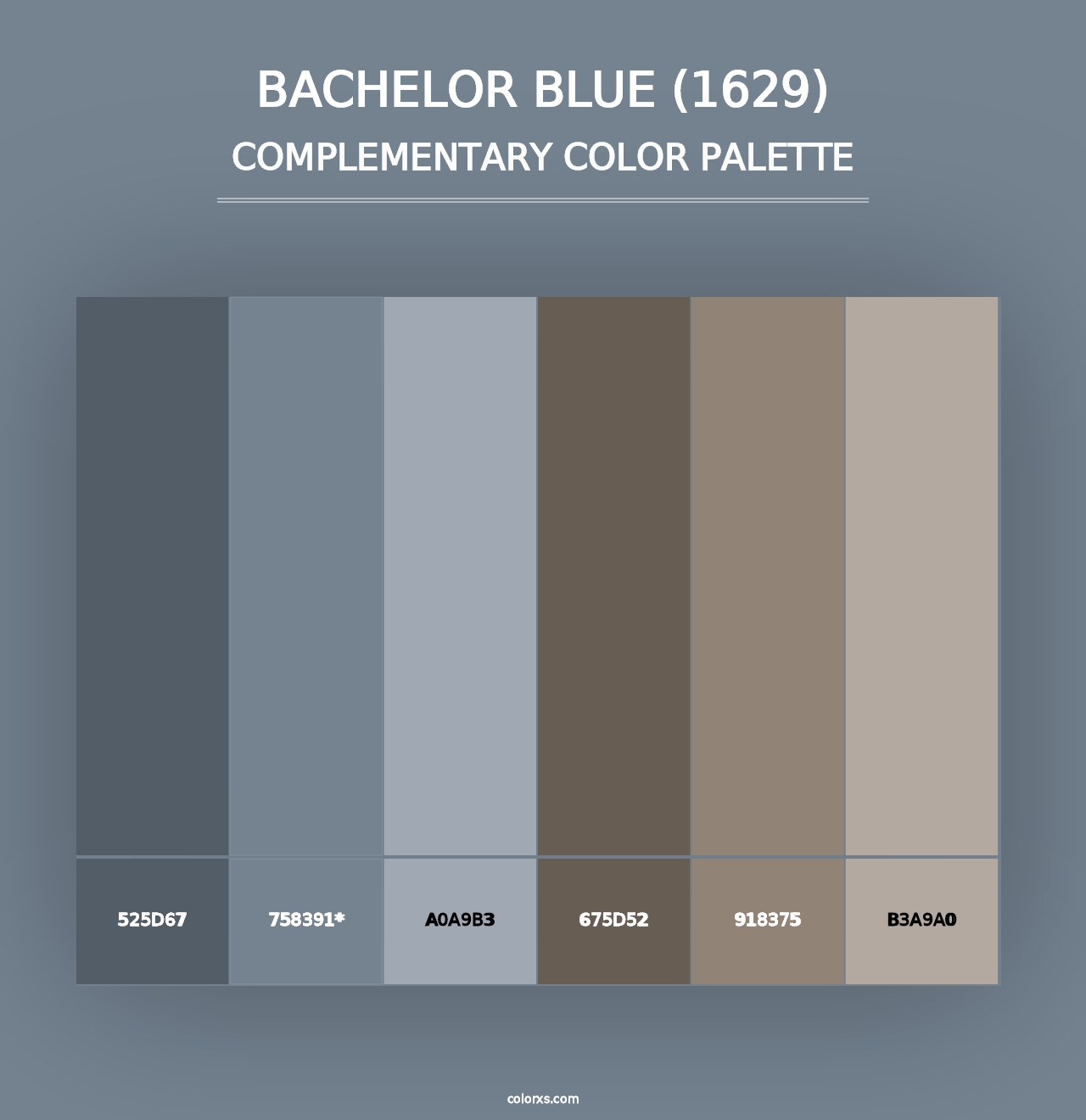 Bachelor Blue (1629) - Complementary Color Palette