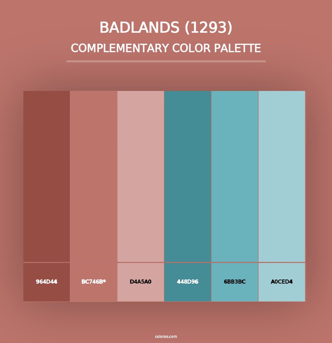 Badlands (1293) - Complementary Color Palette