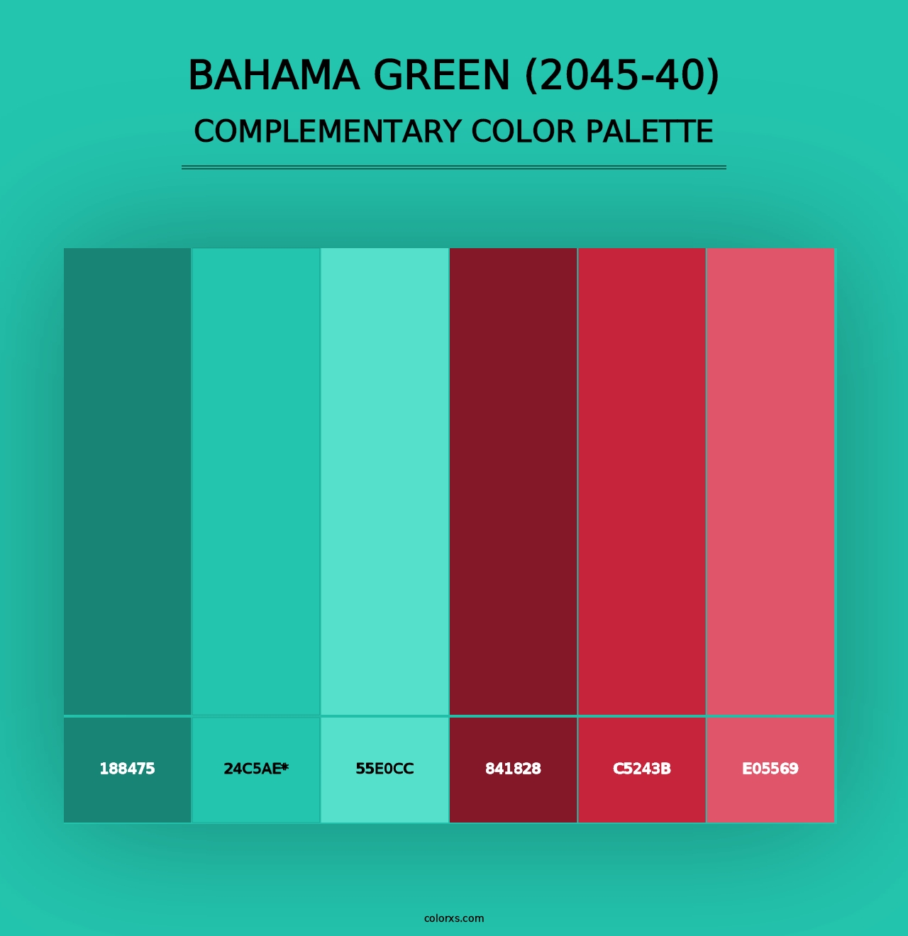 Bahama Green (2045-40) - Complementary Color Palette