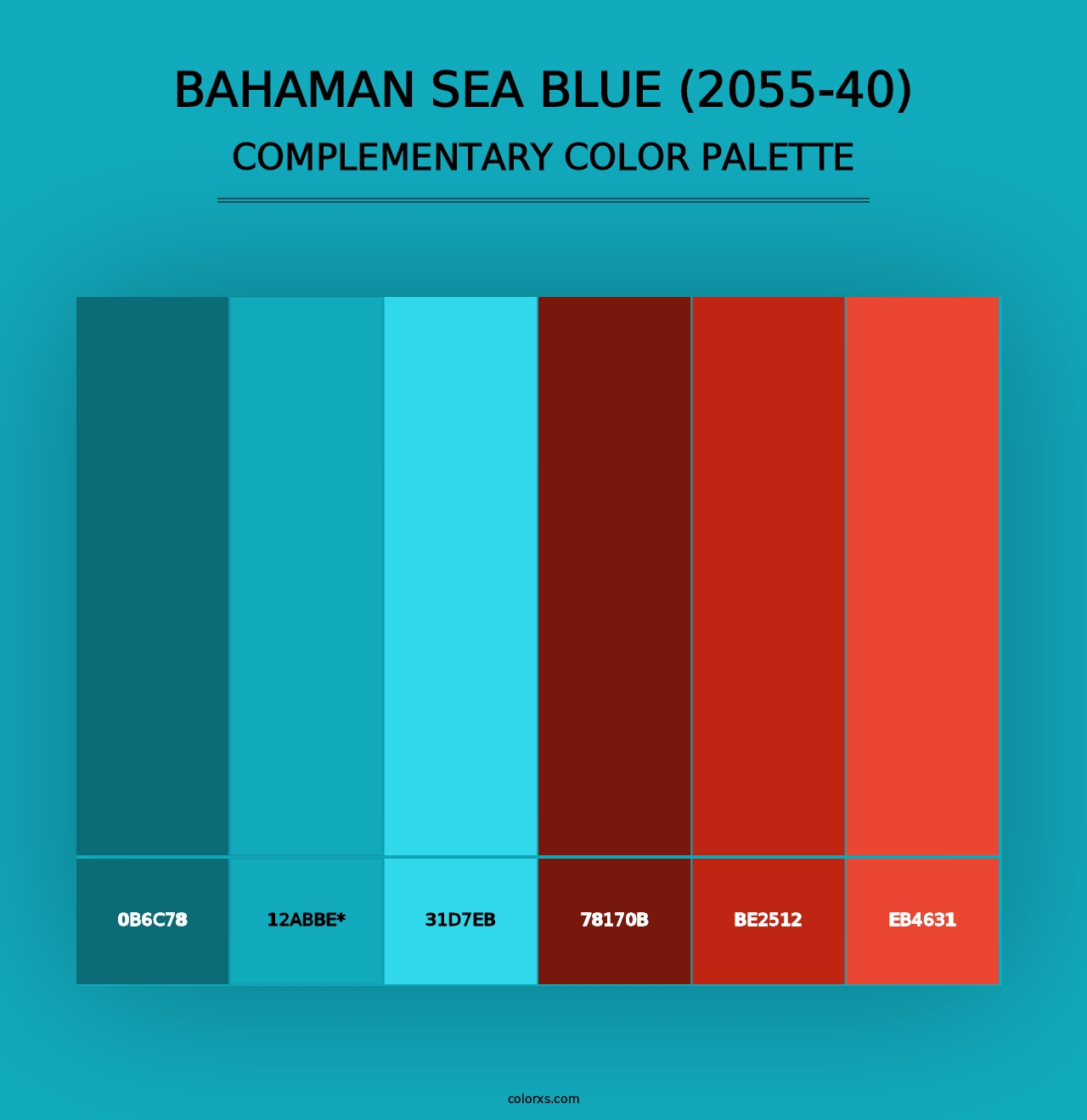 Bahaman Sea Blue (2055-40) - Complementary Color Palette