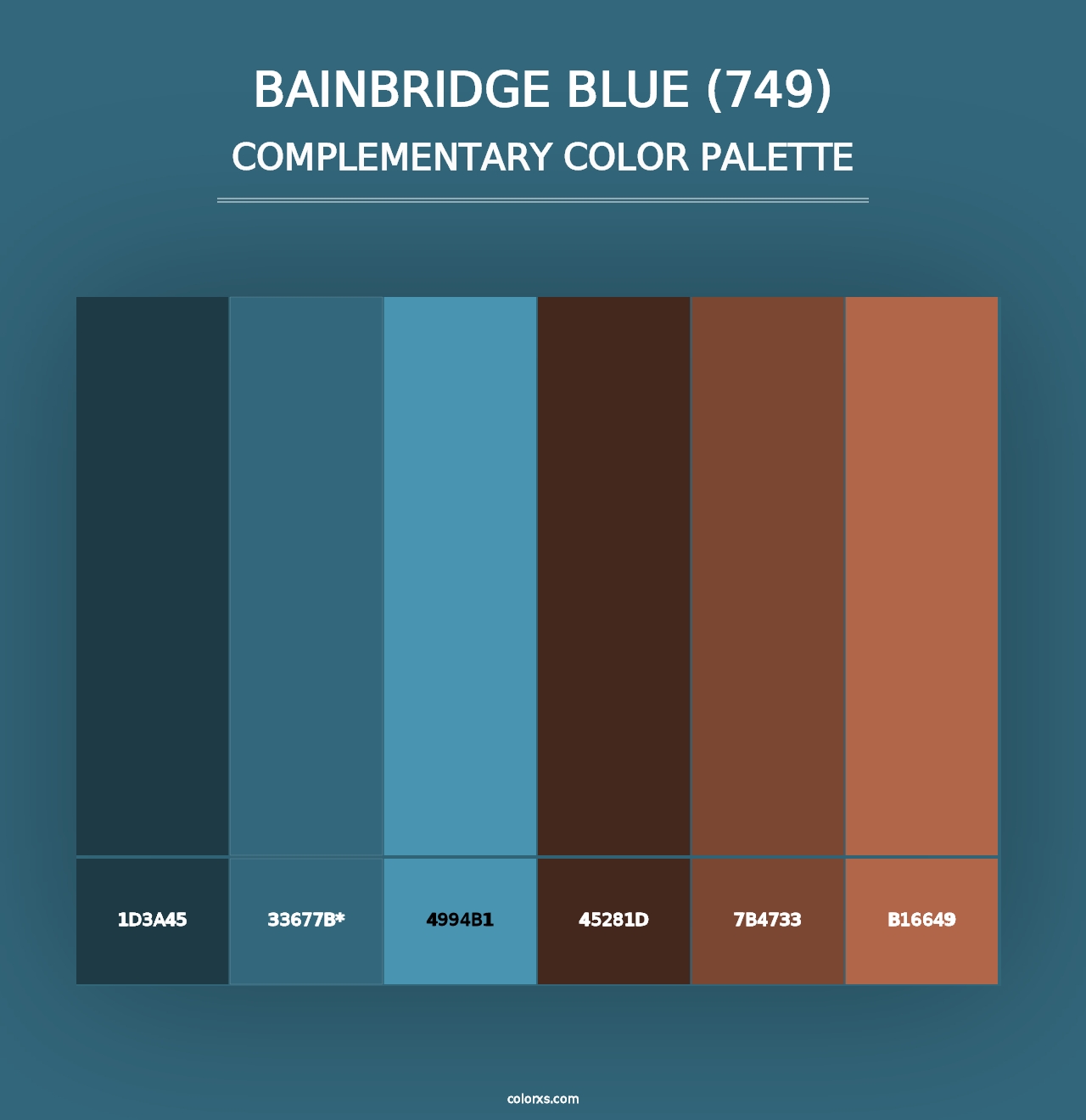 Bainbridge Blue (749) - Complementary Color Palette