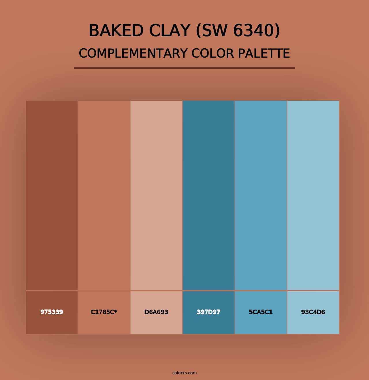 Baked Clay (SW 6340) - Complementary Color Palette