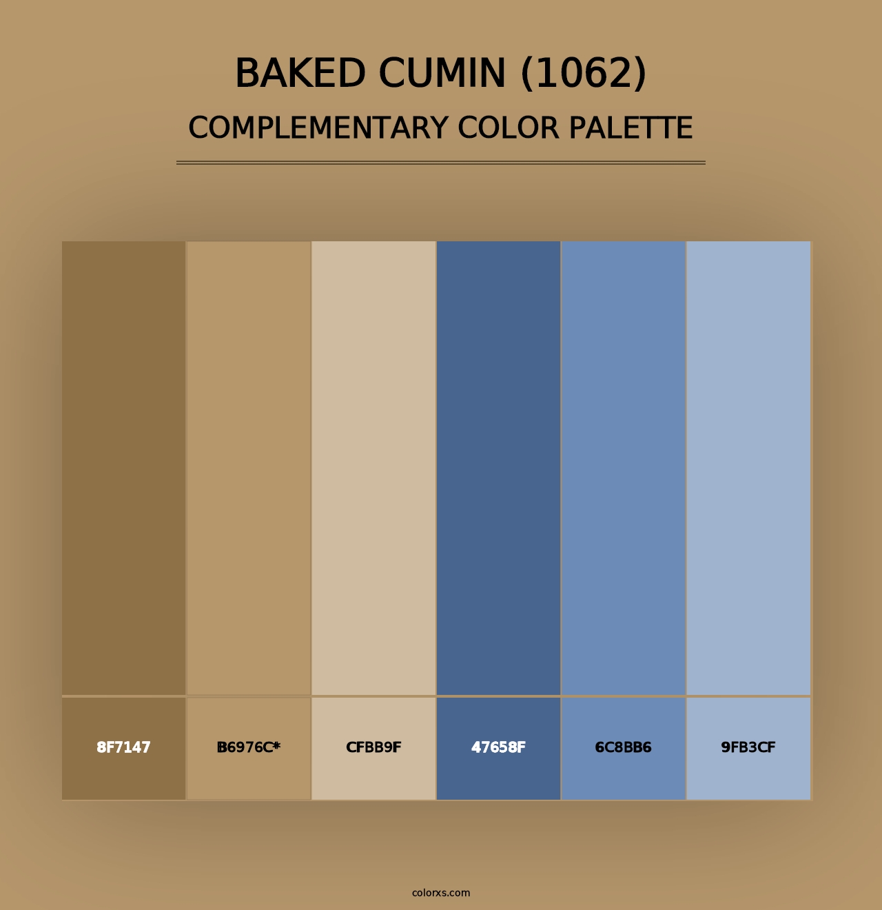 Baked Cumin (1062) - Complementary Color Palette