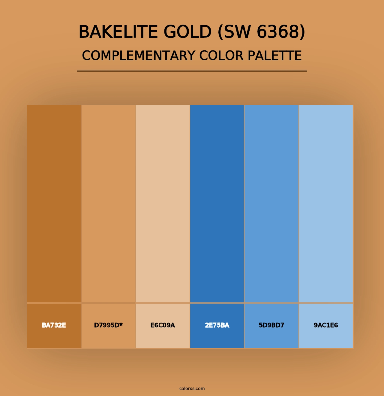 Bakelite Gold (SW 6368) - Complementary Color Palette