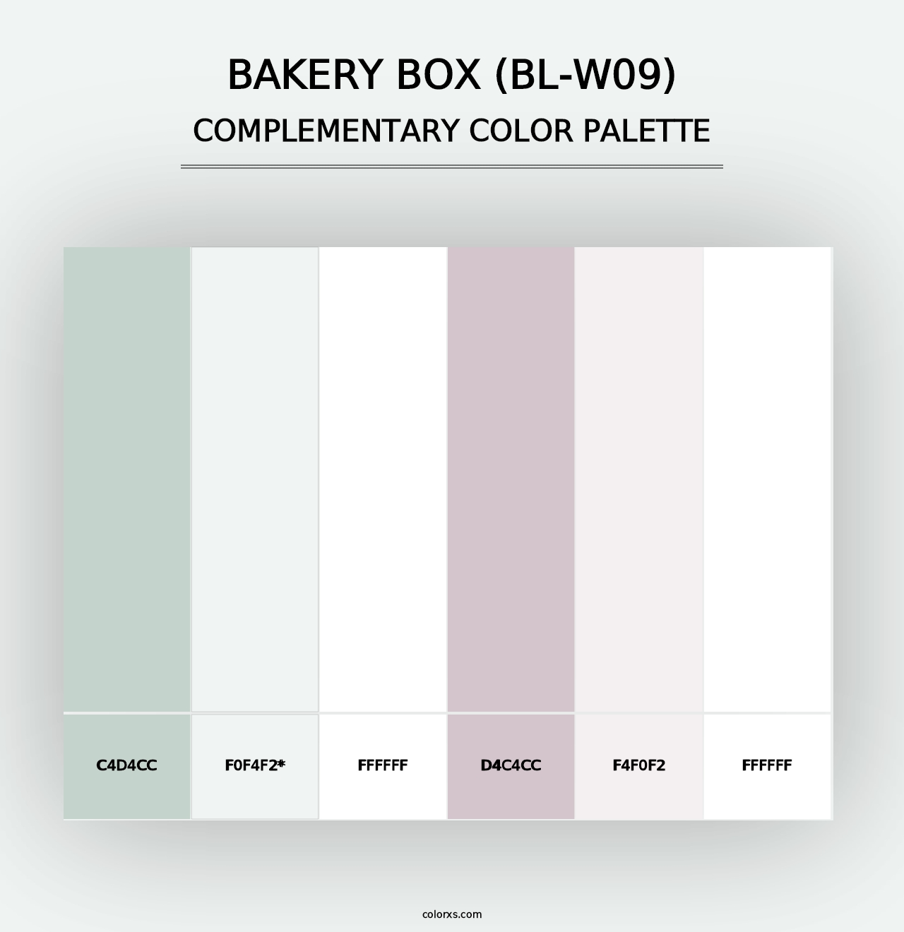 Bakery Box (BL-W09) - Complementary Color Palette