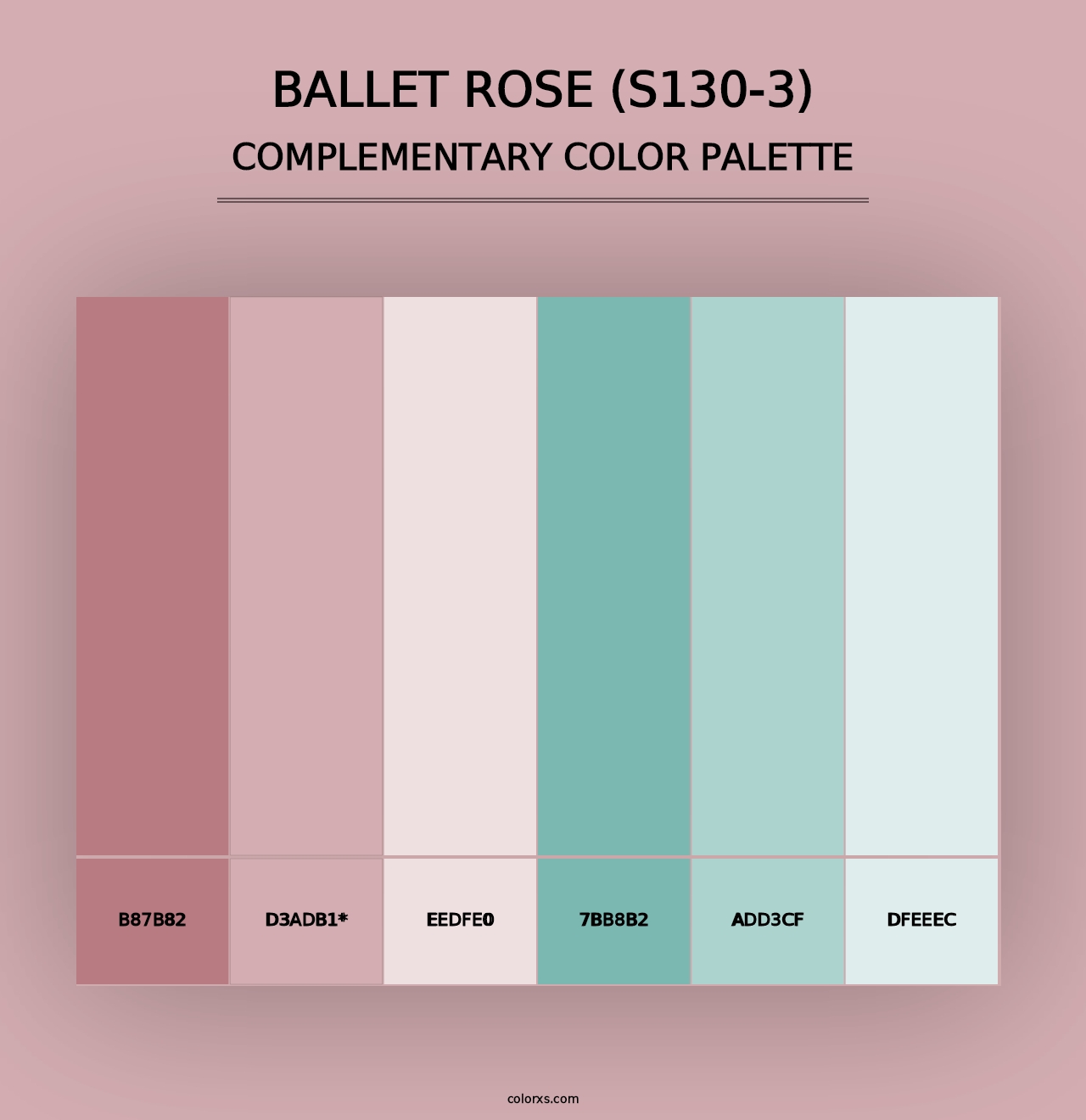 Ballet Rose (S130-3) - Complementary Color Palette