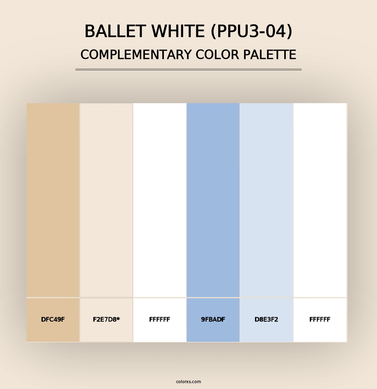 Ballet White (PPU3-04) - Complementary Color Palette