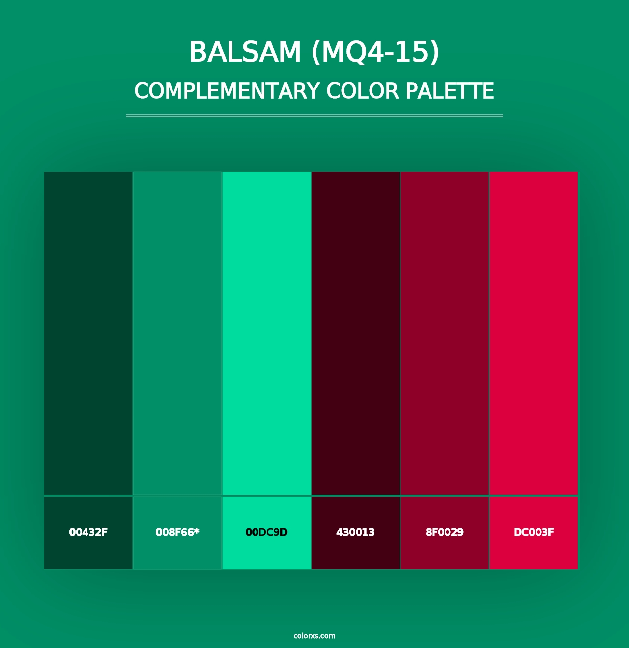 Balsam (MQ4-15) - Complementary Color Palette