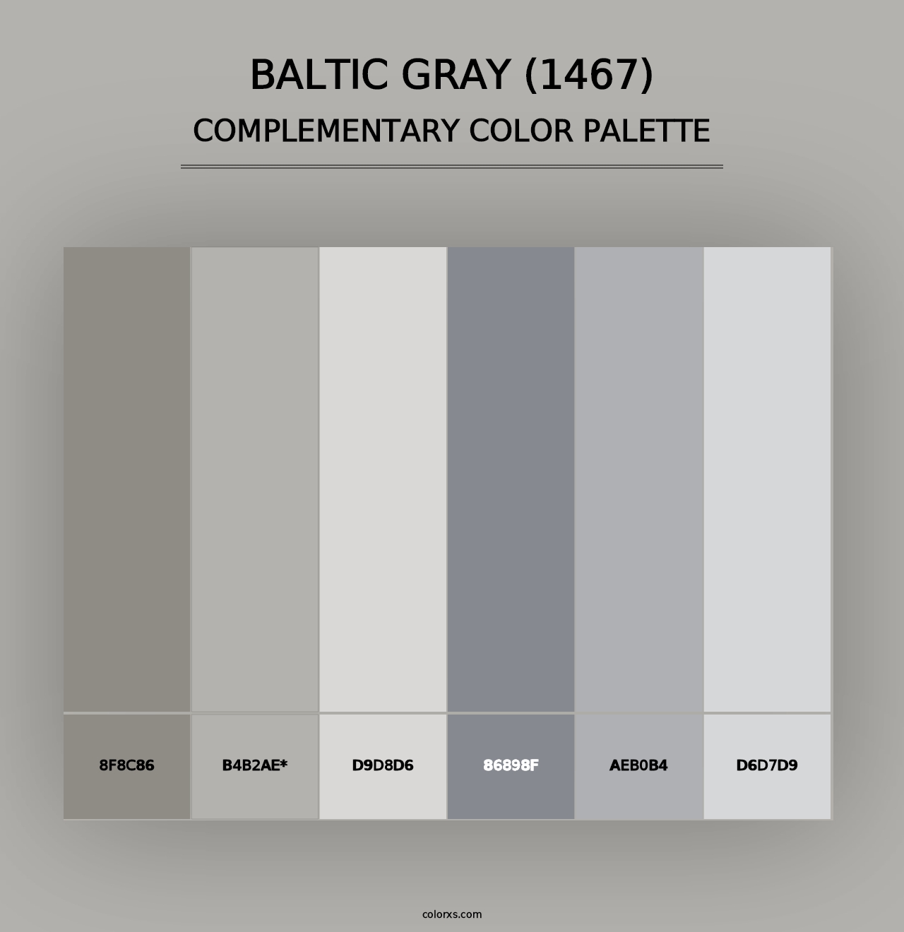 Baltic Gray (1467) - Complementary Color Palette