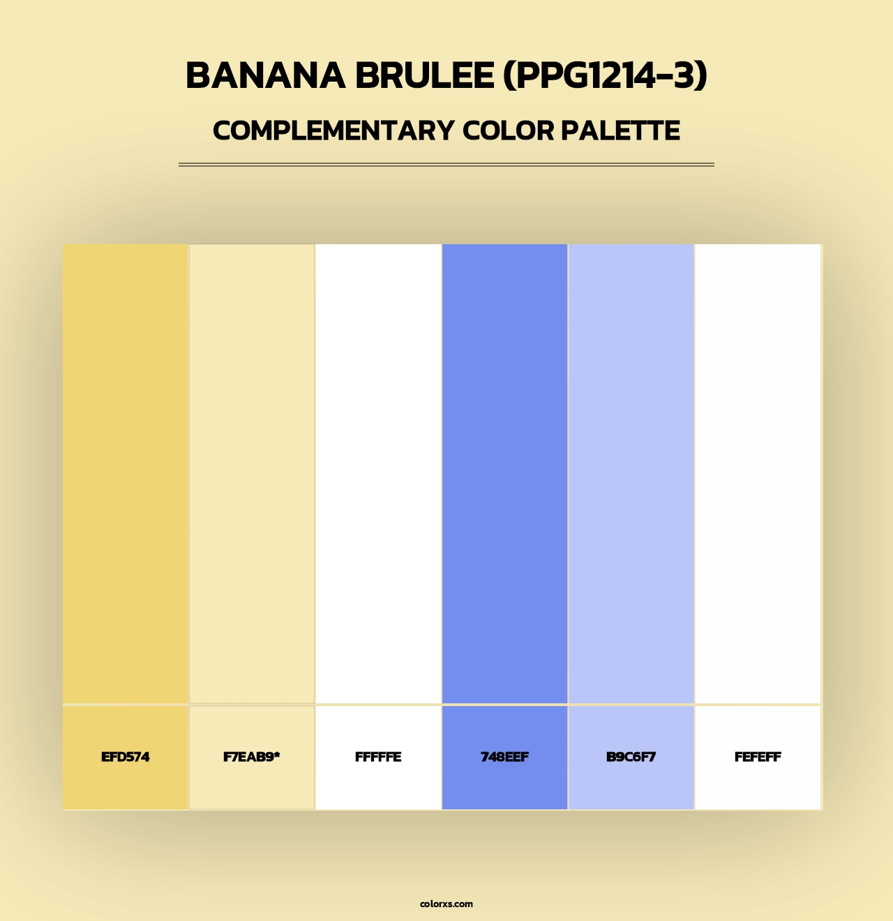 Banana Brulee (PPG1214-3) - Complementary Color Palette