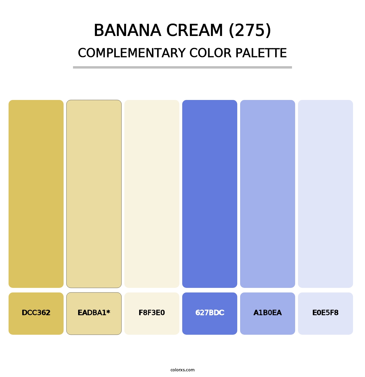 Banana Cream (275) - Complementary Color Palette