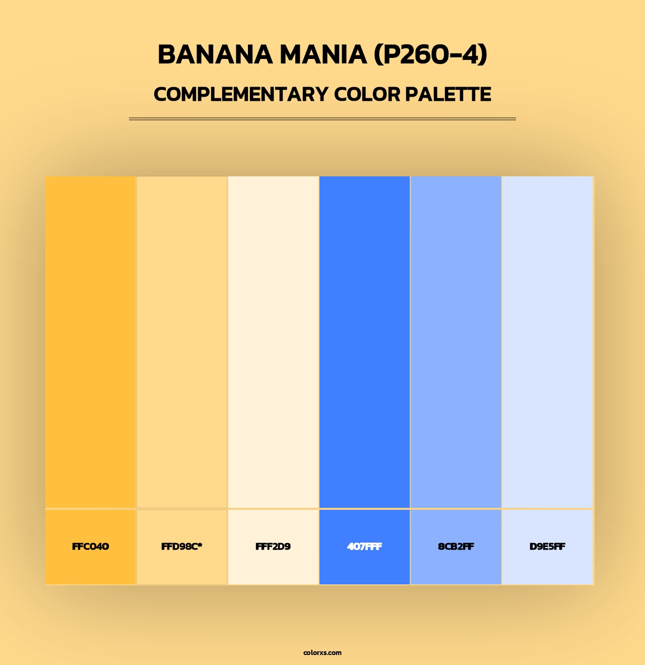 Banana Mania (P260-4) - Complementary Color Palette