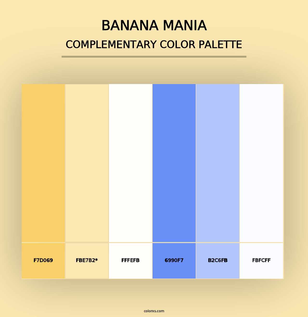 Banana Mania - Complementary Color Palette