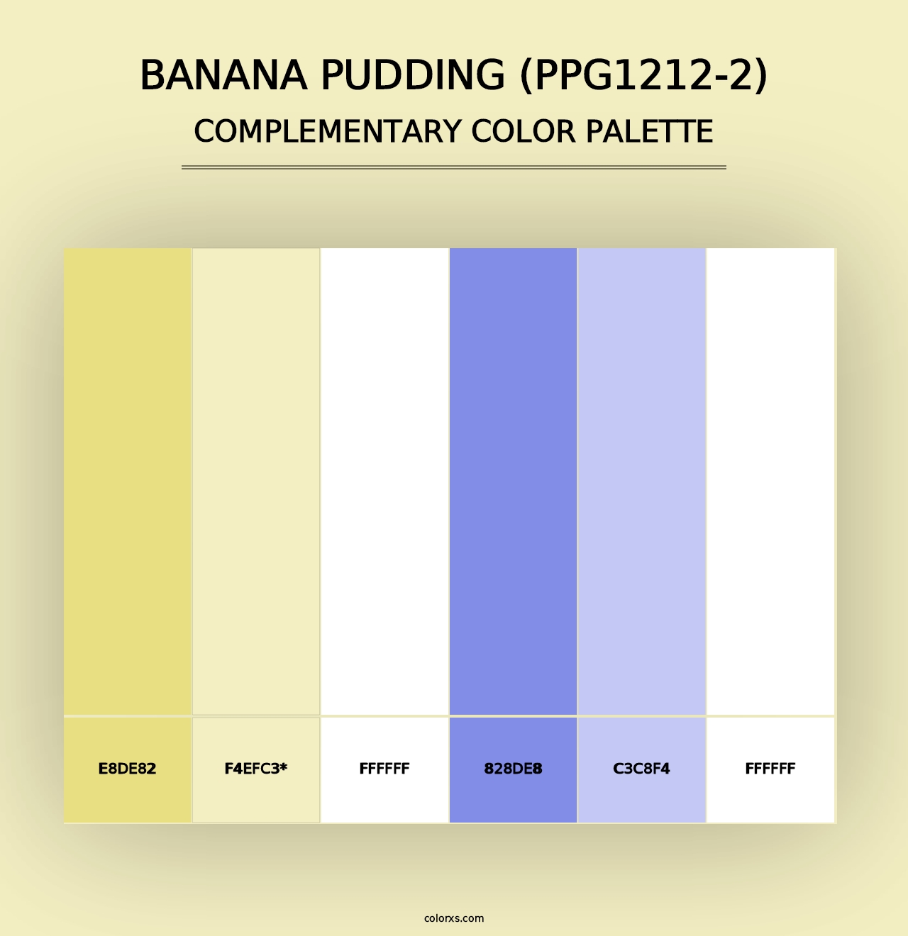 Banana Pudding (PPG1212-2) - Complementary Color Palette