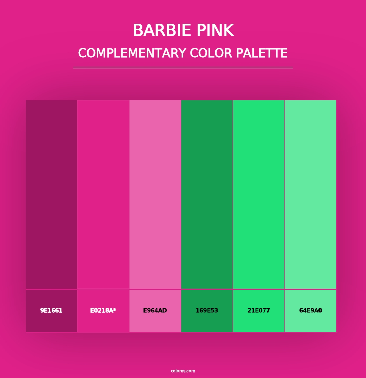 Barbie Pink - Complementary Color Palette