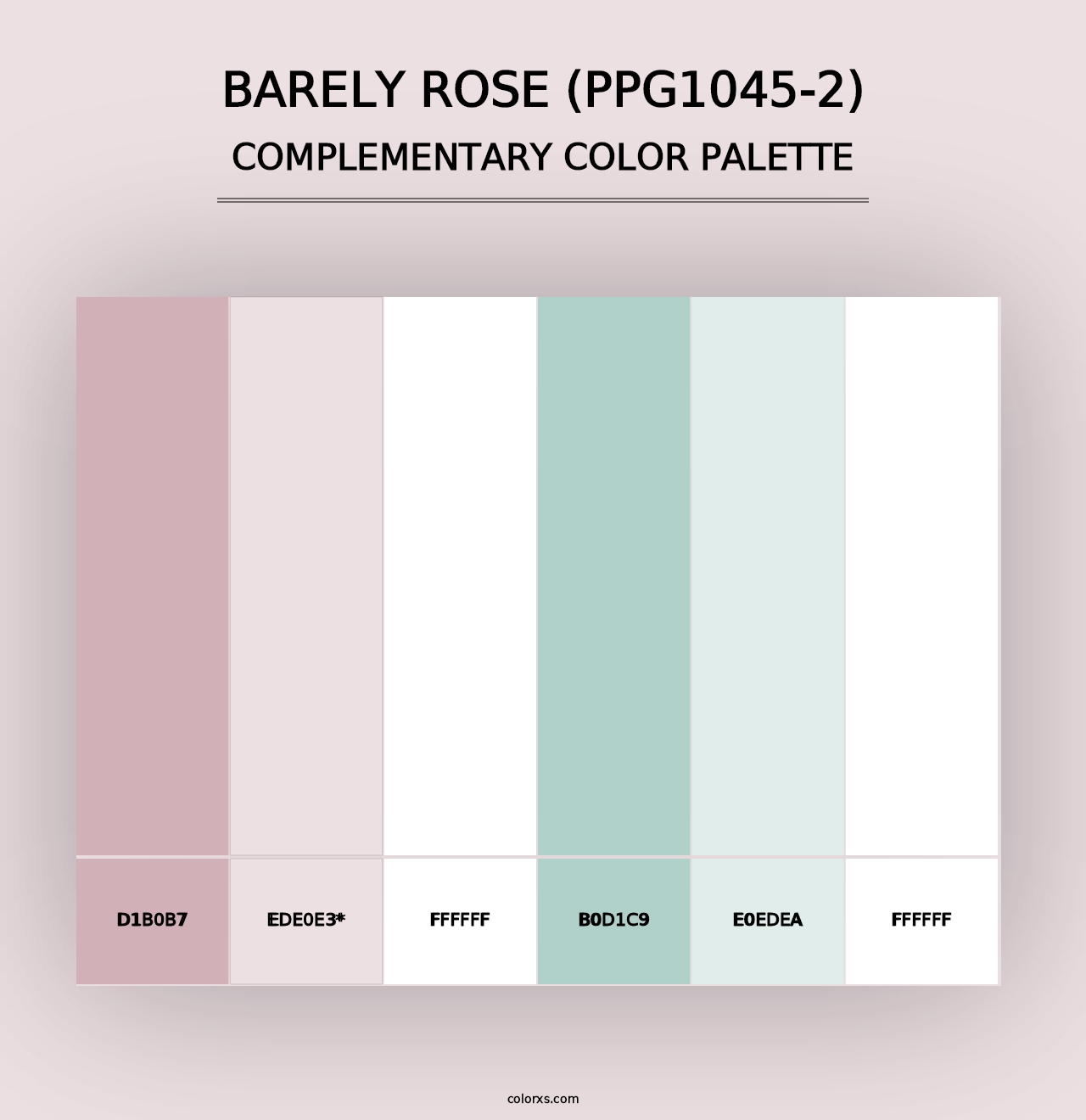 Barely Rose (PPG1045-2) - Complementary Color Palette