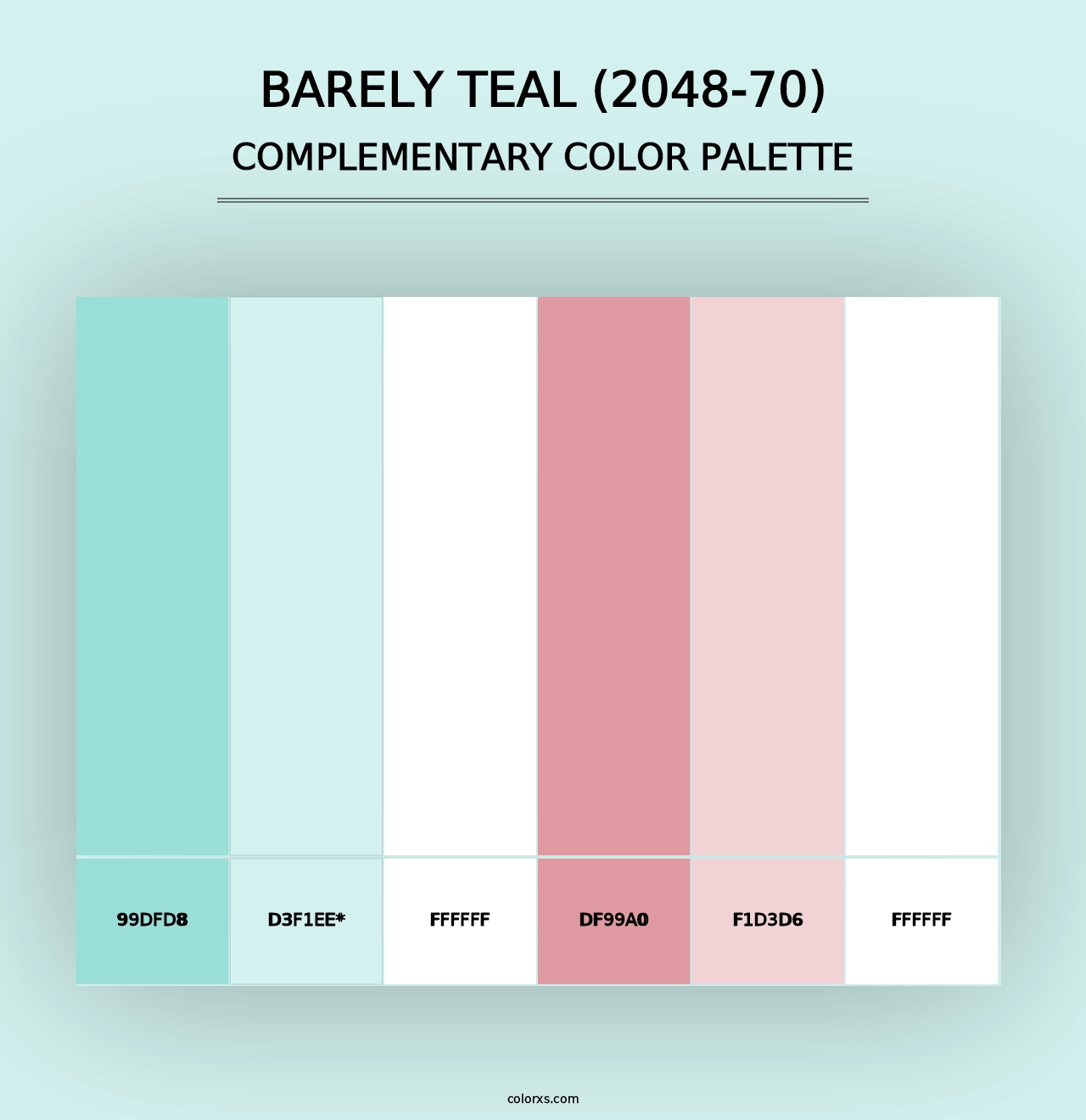 Barely Teal (2048-70) - Complementary Color Palette