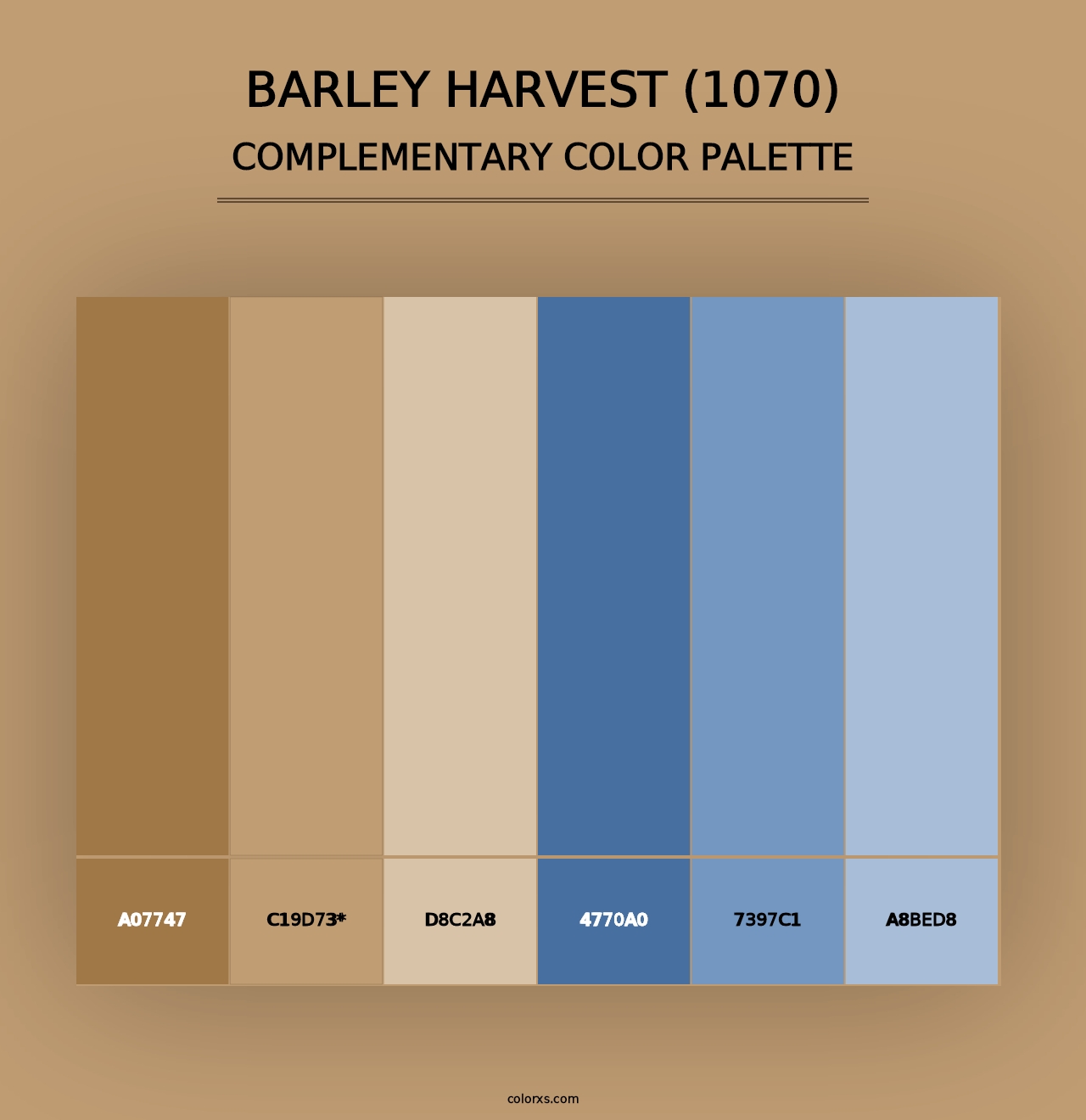 Barley Harvest (1070) - Complementary Color Palette