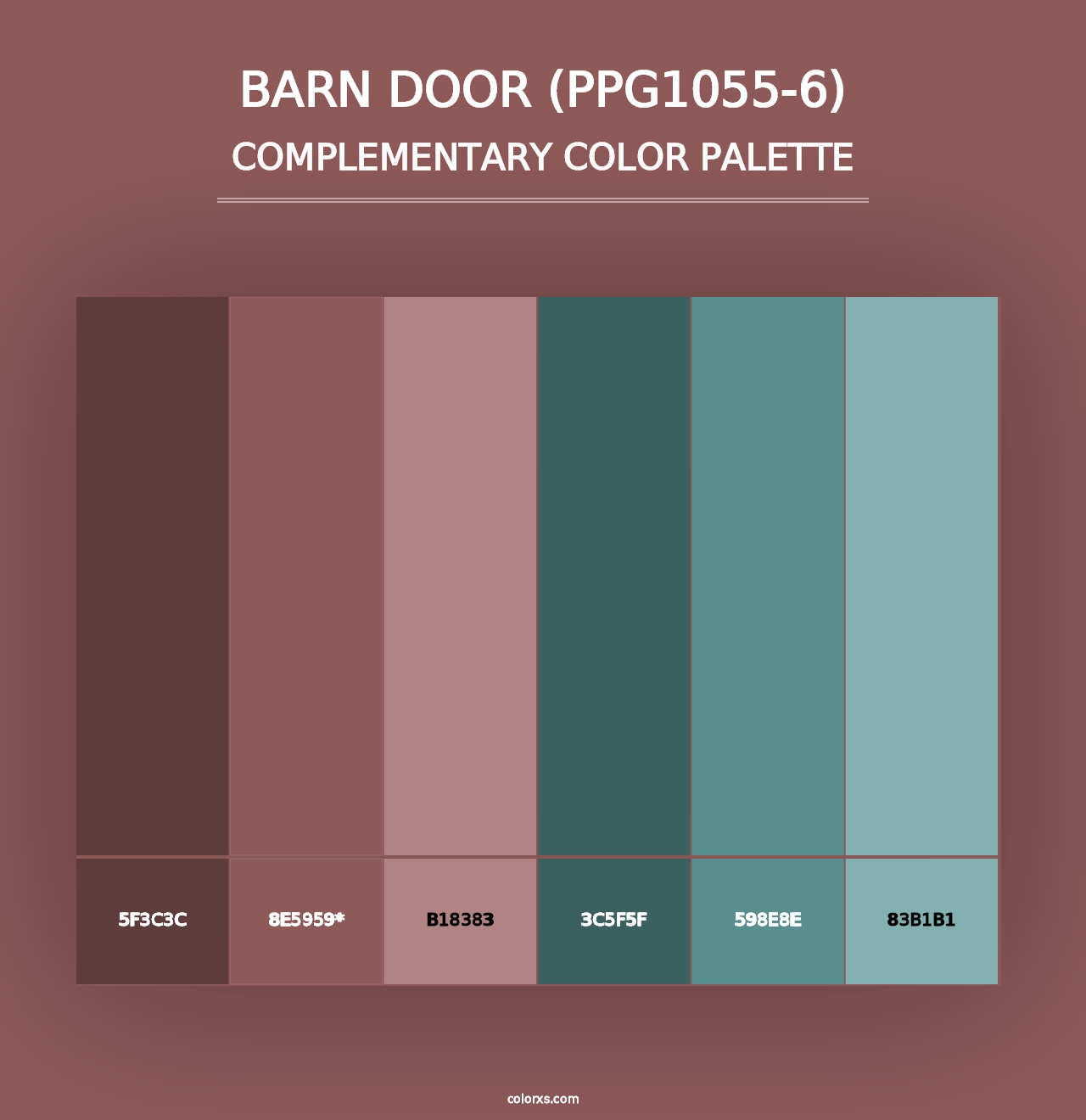 Barn Door (PPG1055-6) - Complementary Color Palette