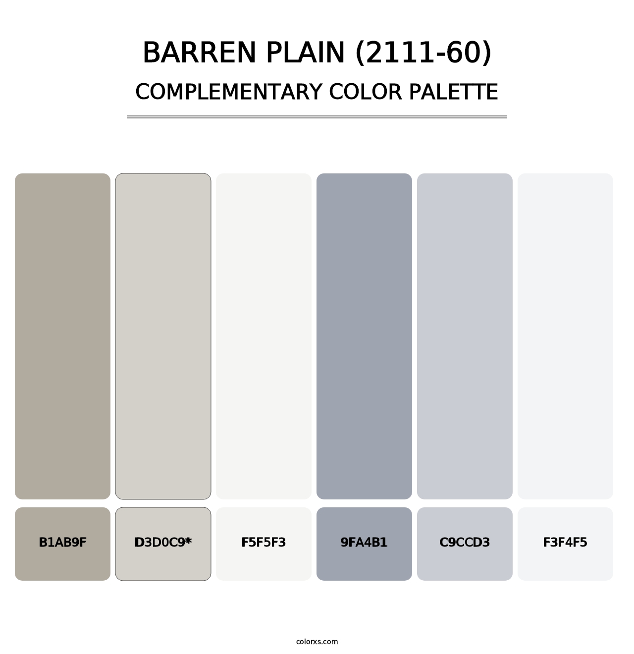 Barren Plain (2111-60) - Complementary Color Palette