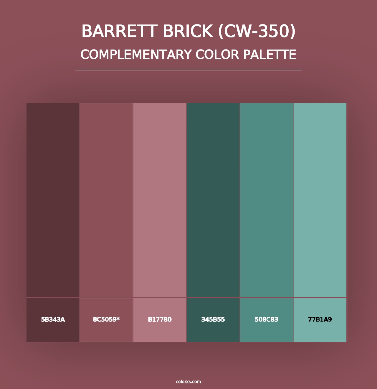 Barrett Brick (CW-350) - Complementary Color Palette