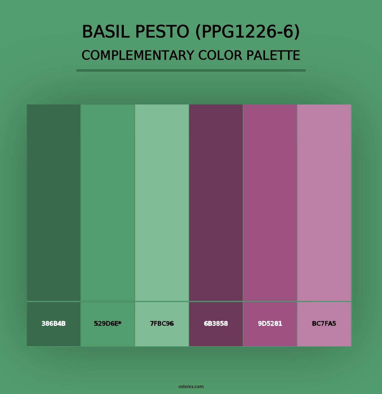 Basil Pesto (PPG1226-6) - Complementary Color Palette