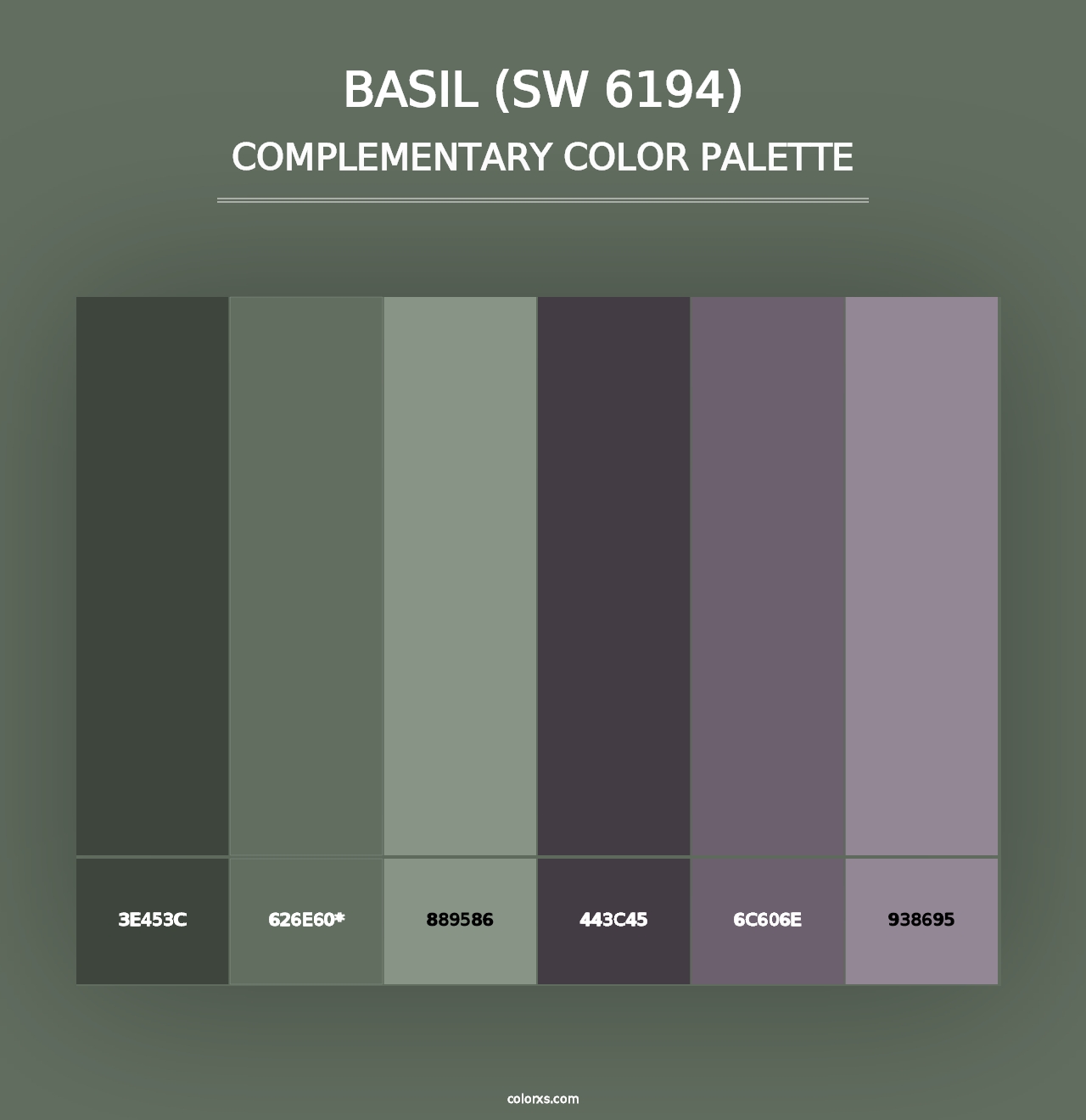 Basil (SW 6194) - Complementary Color Palette