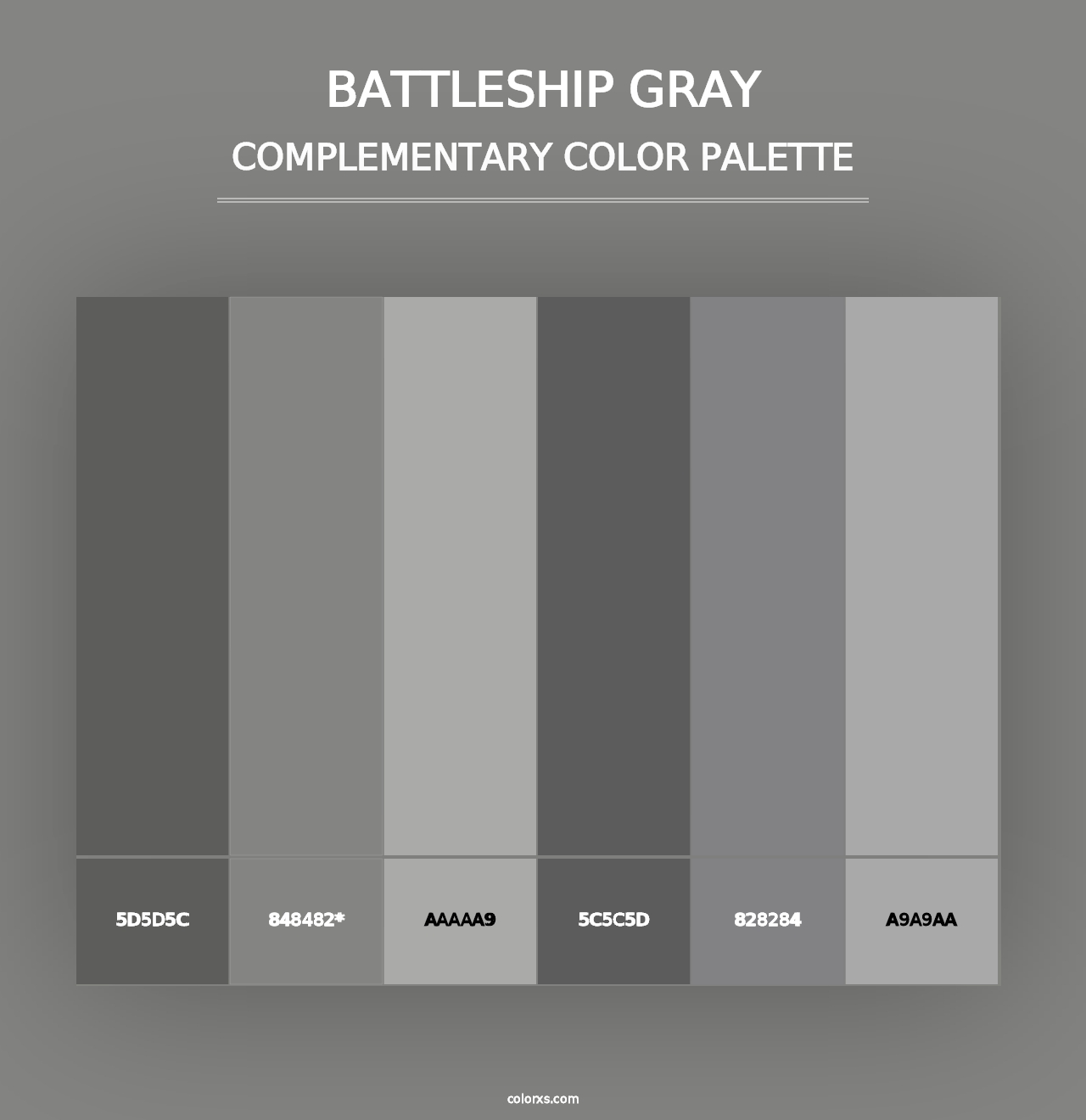 Battleship Gray - Complementary Color Palette